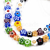 Handmade Millefiori Glass Bead Strands LAMP-N029-017A-08-3