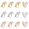 SUPERFINDINGS 30Pcs 3 Colors Brass Clip-on Earring Findings KK-FH0004-55-1