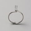 Aluminium Alloy Finger Rings Components FIND-WH0111-275A-P-2