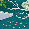 96Pcs 12 Colors Butterfly Alloy Enamel Shoe Charms PALLOY-FH00001-4