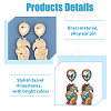 FIBLOOM 3 Pairs 3 Style Rhinestone Parrot Dangle Stud Earrings with Alloy Pins EJEW-FI0003-22-4