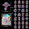 Mushroom PET Waterproof Stickers PW-WGBB541-01-3