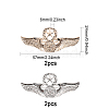 CHGCRAFT 4Pcs 2 Colors Alloy Eagle Wing with Star Brooch JEWB-CA0001-42-2