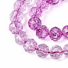 Crackle Transparent Glass Beads Strands GLAA-N063-8mm-05-3