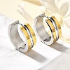 304 Stainless Steel Hoop Earrings for Women EJEW-C096-50GP-1