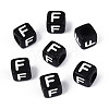 Initial Acrylic Horizontal Hole Beads OACR-ZX006-35F-1