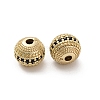 Brass Micro Pave Cubic Zirconia Beads KK-C071-08G-02-2