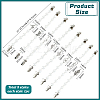 8Pcs Glass Pearl Bead & Alloy Charm Links Sweater Shawl Clip HJEW-PH02388-2
