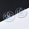 Transparent Resin Pendants RESI-N030-004D-4