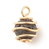 Natural Lava Rock Pendants PALLOY-JF01607-3