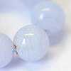 Grade AB+ Natural Blue Lace Agate Round Bead Strands X-G-E334-8mm-18-4