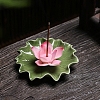 Lotus Leaf & Lotus Flower Porcelain Incense Burners PW-WG78E79-04-1