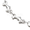 Non-Tarnish 304 Stainless Steel Dolphin Link Chain Bracelet BJEW-JB09893-2