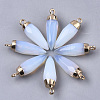 Top Golden Plated Opalite Pointed Pendants G-S359-078G-2