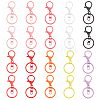   40Pcs 10 Colors Baking Painted Zinc Alloy Swivel Keychain Clasp Findings FIND-PH0010-64-1