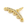 Brass Micro Pave Clear Cubic Zirconia Chandelier Component Links KK-NH0003-01G-2