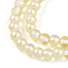 Baking Paint Transparent Glass Beads Strands DGLA-N011-6mm-02-3