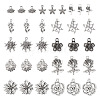  110Pcs 11 Styles Tibetan Style Alloy Pendants TIBEP-TA0001-11AS-1