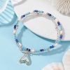 Ocean Alloy Charm Bracelets BJEW-MZ00338-02-2