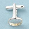 Flat Round Brass Cuff Settings LS-KK-XCP0001-72S-2