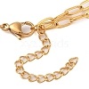 Real 18K Gold Plated Stainless Steel Paperclip Chains Double Layer Necklaces AN1969-6-2