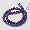 Natural Amethyst Round Bead Strands X-G-M304-18-8mm-2