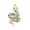 Snake Shape Alloy Rhinestone Pendants PALLOY-Q030-01E-1