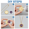 CHGCRAFT DIY Oval Pendant Making Kit DIY-CA0003-60-5