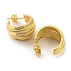 Brass Micro Pave Cubic Zirconia Stud Earrings EJEW-C066-01G-2