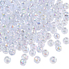 500Pcs UV Plating Acrylic Beads OACR-SP0001-85B-1
