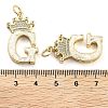 Brass Micro Pave Clear Cubic Zirconia Pendants KK-G498-01G-02-3