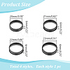 4Pcs 4 Styles Stainless Steel Grooved Finger Ring Settings STAS-LP0001-43EB-03-2