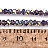 Electroplate Transparent Glass Beads Strands EGLA-A046-01A-11-4