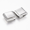 Tarnish Resistant 304 Stainless Steel Magnetic Clasps with Glue-in Ends X-STAS-F130-23P-2