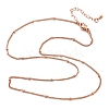 2MM Brass Satellite Chain Necklaces for Women NJEW-D302-49RG-4