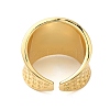 Tartan Brass Wide Open Cuff Rings for Women RJEW-A046-11G-3