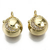 Brass Micro Pave Cubic Zirconia Pendants ZIRC-S067-110A-NF-1