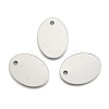 Tarnish Resistant 201 Stainless Steel Oval Stamping Blank Tag Pendants STAS-S031-04-2