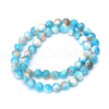 Natural Dyed White Jade Gemstone Bead Strands X-G-R271-6mm-XP16-2