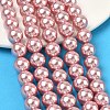 Electroplated Shell Pearl Beads Strands BSHE-G041-10mm-05-5