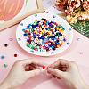 SUNNYCLUE 1800Pcs 18 Colors Opaque Plastic Beads KY-SC0001-83-3