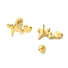 Ion Plating(IP) 304 Stainless Steel Ear Studs EJEW-Q801-04G-2
