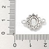 Rack Plating Brass Micro Pave Clear Cubic Zirconia Religion Virgin Mary Connector Charms KK-L224-094P-04-3