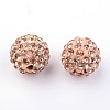 Grade A Rhinestone Pave Disco Ball Beads RB-Q105-8-2