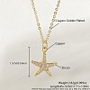 Ocean Summer Brass Pave Clear Cubic Zirconia Pendant Necklaces FS-WG8D1A7-20-1