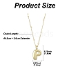 1Pc Initial Letter Brass Pendant Necklaces NJEW-YW0001-24P-2