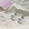 316L Surgical Stainless Steel & Glass Stud Earrings WGE1D71-04-1