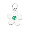 925 Sterling Silver Enamel Smiling Face Flower Charms STER-M119-06D-S-1