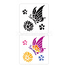 6Pcs 6 Styles PET Plastic Drawing Painting Stencils Templates BUER-PW0001-101-2