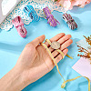 5Pcs 5 Colors Sparkle Jute Ribbon OCOR-TA0002-53-6